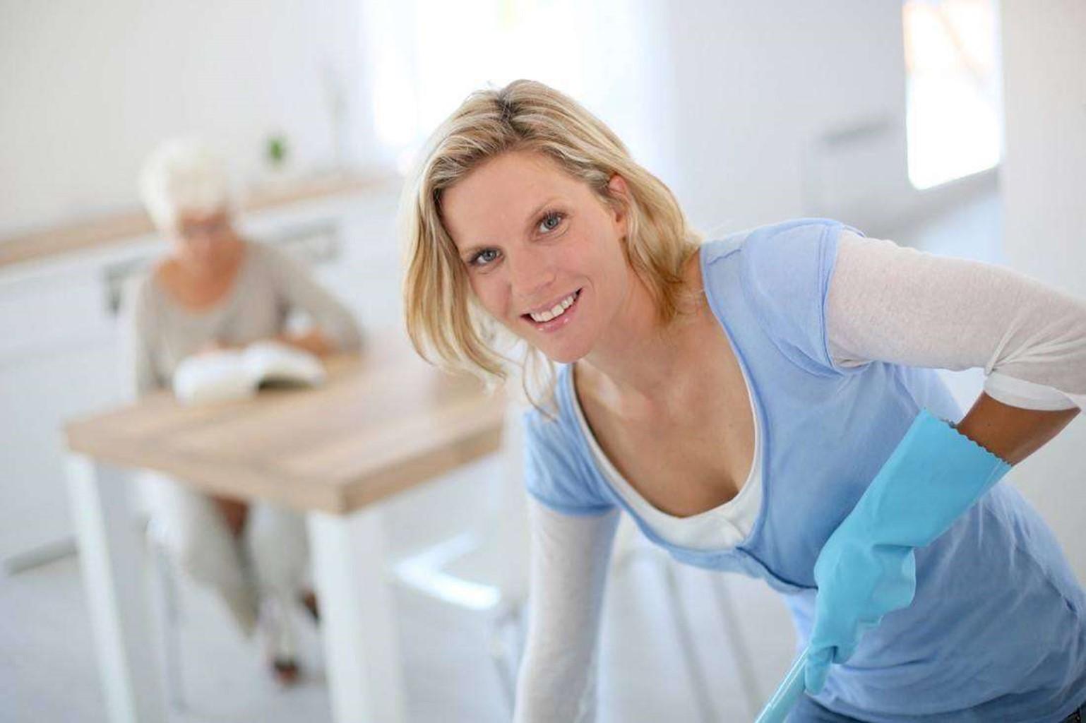 A Carer Help a lady with house work